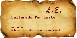 Leitersdorfer Eszter névjegykártya